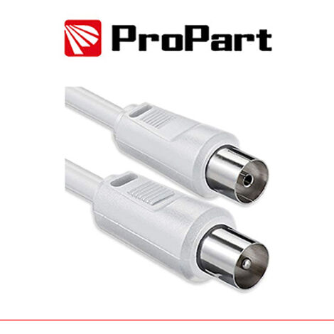 Cavo antenna TV IEC 1M SP-PR BIANCO