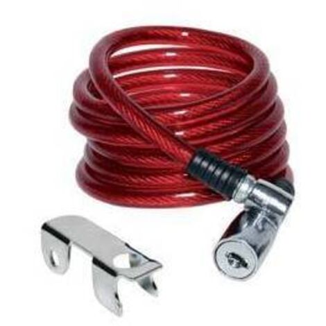 Cavo Antifurto in Acciaio Chisuura Automatica Ø8 mm x 150 cm per Biciclette