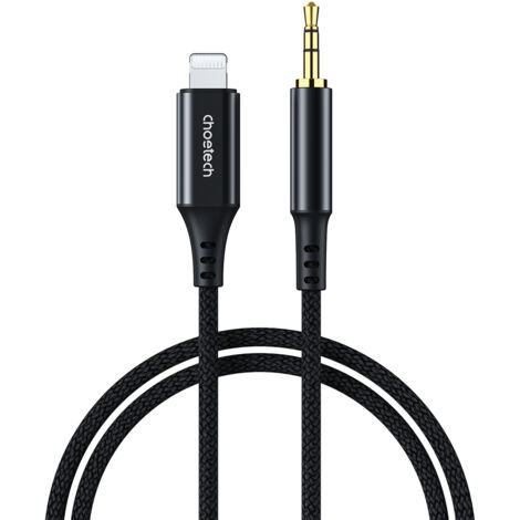 Cavo audio AUX Lighting per iPhone - mini jack 3,5 mm 1 m - nero