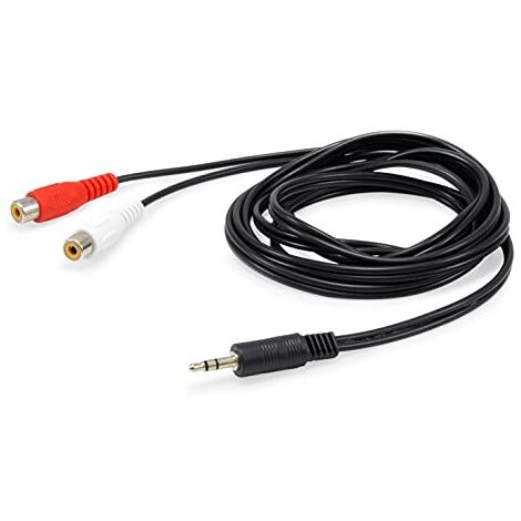 Cavo audio da mini jack 3,5 mm maschio a 2 rca femmina 2,5 m