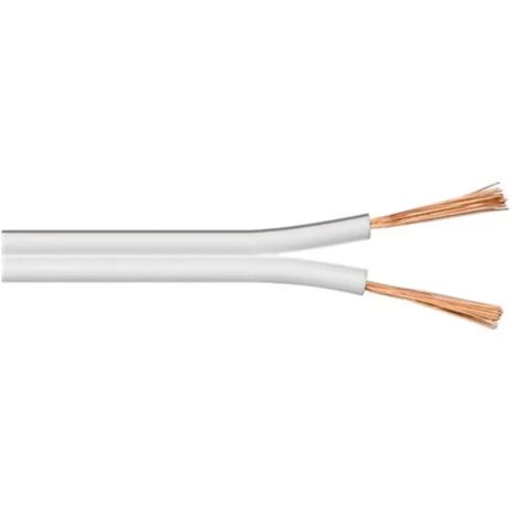 cavo audio piattina altoparlanti 2x1,50 cca 25 mt bianco-nero