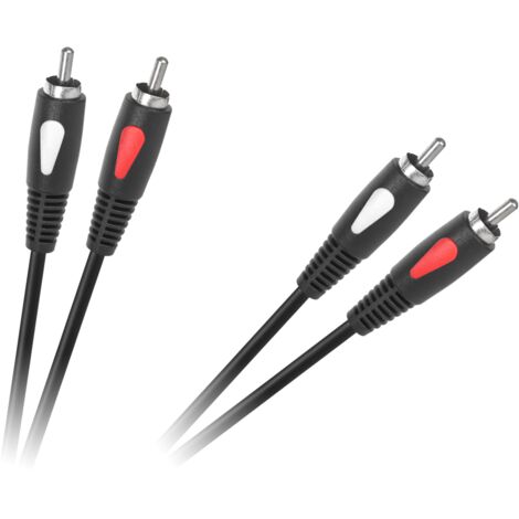 Cavo audio RCA con connettore a strozzo, 10 m, 2RCA-2RCA, Cabletech Eco-Line