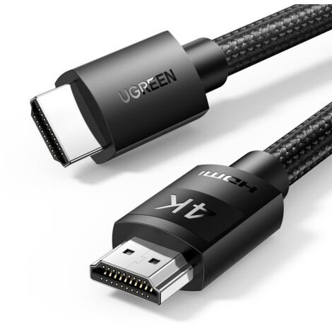 Cavo audio video HDMI 2.0 4K, resistente, intrecciato, 1 m, nero