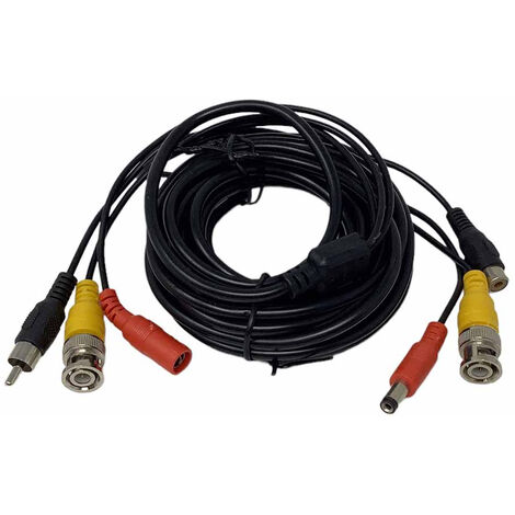 Cavo bnc per telecamere 50 metri videosorveglianza collegamento audio e video connettore rca maschio femmina