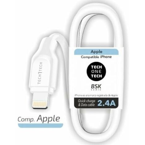 Cavo Bsk Usb-a a Lightning (Apple) 1m 2,4 A Bianco