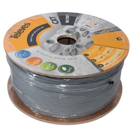 Cavo coassiale CXT LSFH Dca/A 19AtC rame/alluminio LSFH 250m grigio