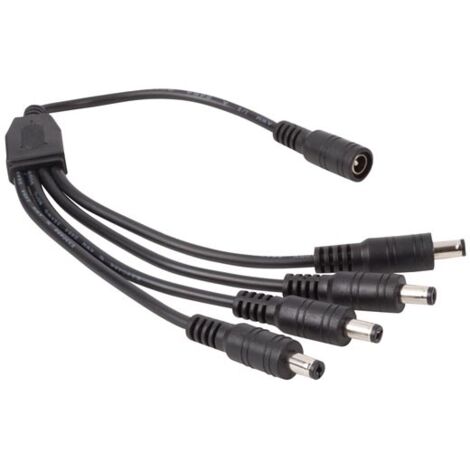 Cavo con 4 connettori dc maschi e 1 connettore dc femmina