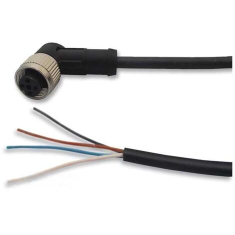 Cavo con Connettore Femmina M12 90° per Sensore