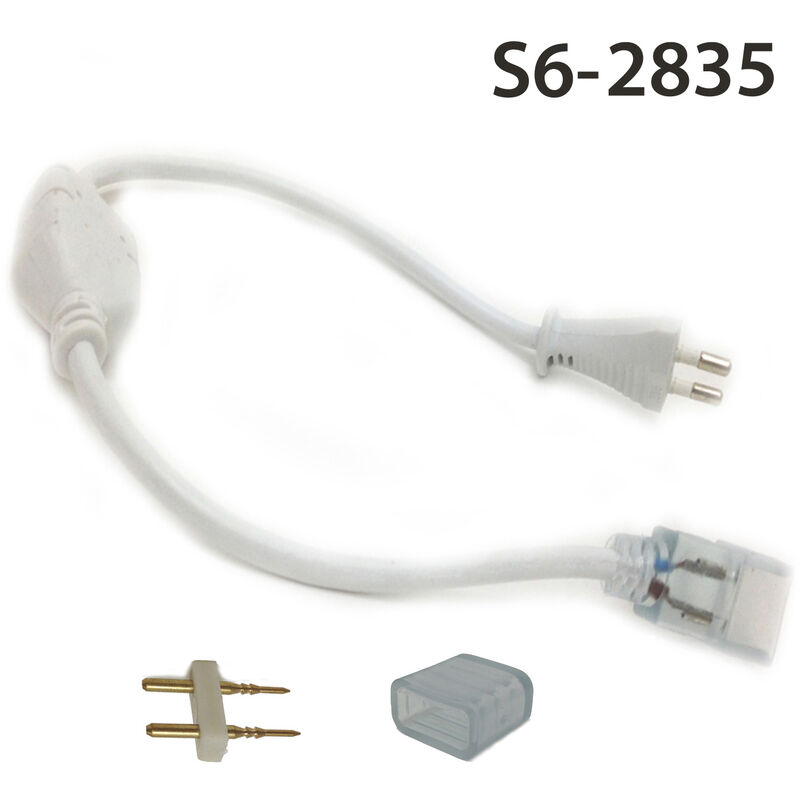 Image of Silamp - Cavo con presa connettore e tappo Per striscia Led S6 2835 220v Accessorio