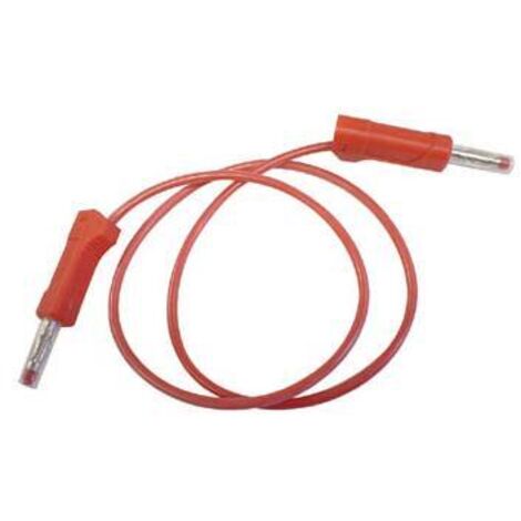 Cavo con spine banana rosso 50 cm