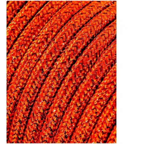 Cavo cordone tubolare 2x0,75mm marrone brillante 5mts
