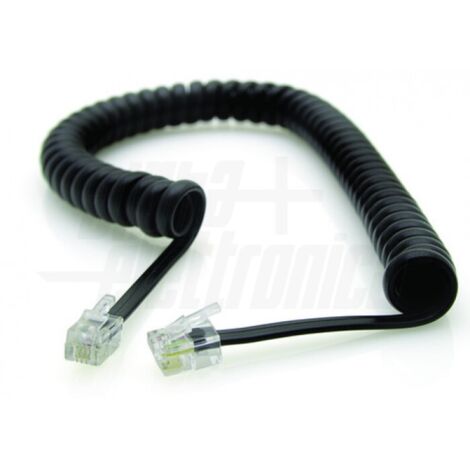 Cavo da Spina Modulare RJ9 4P4C a spina modulare RJ9 4P4C, Nero, 2,1m