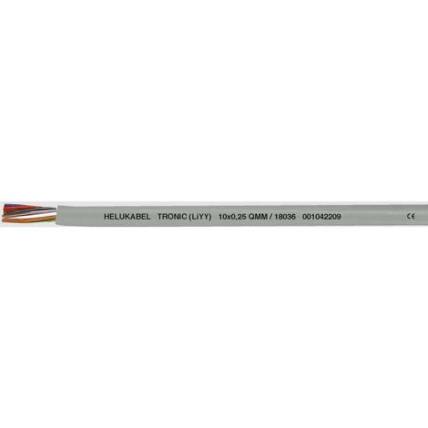 Cavo dati LiYY 3 x 0.34 mm² Grigio Helukabel 18058 100 m