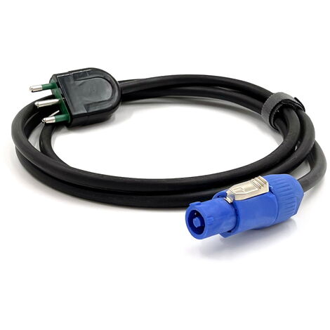 Cavo di alimentazione Powercon blu con spina italiana 16A 1mt
