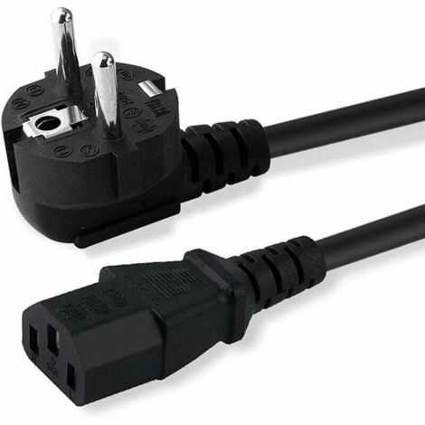 Cavo di alimentazione, standard UE 250 V 10 A, 1,2 M, cavo di alimentazione di rete, spina angolata per stampante, microonde, forno, ecc.