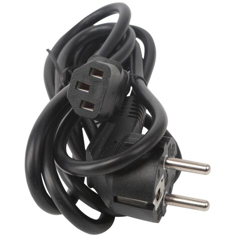Cavo DI PROLUNGA CAVO ALIMENTAZIONE SCHUKO PVC h05vv-f 3x1,5//20m Nero