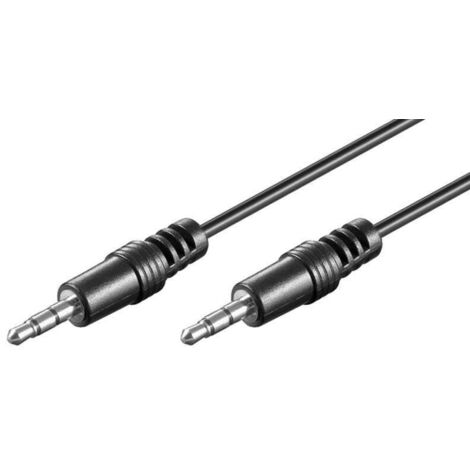 Cavo di collegamento audio AUX, 3,5 mm stereo, CU, Spina 3,5 mm (3-pin, stereo) Spina 3,5 mm (3-pin, stereo). Lunghezza del Cavo 0.6 m