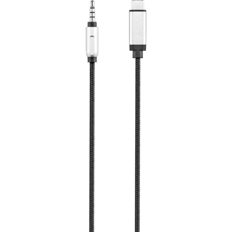 RF-3432030 usb / Jack Audio Cavo [1x spina usb-c® - 1x Spina jack da 3.5 mm] 1.20 m Nero Spina in alluminio - Renkforce