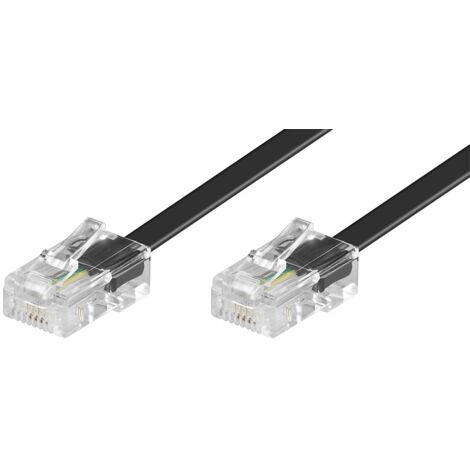 Cavo di collegamento modulare ISDN, conduttore di alluminio placcato di rame (CCA), Spina RJ45 (8P4C)  Spina RJ45 (8P4C). Lunghezza del Cavo 6 m