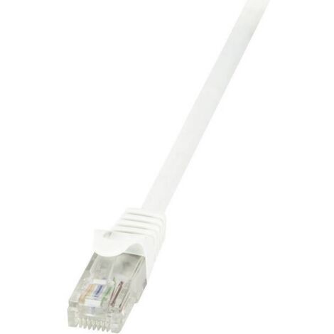 Cavo di collegamento Rete RJ45 LogiLink CAT 6 U/UTP 0.25 m Bianco con protezione