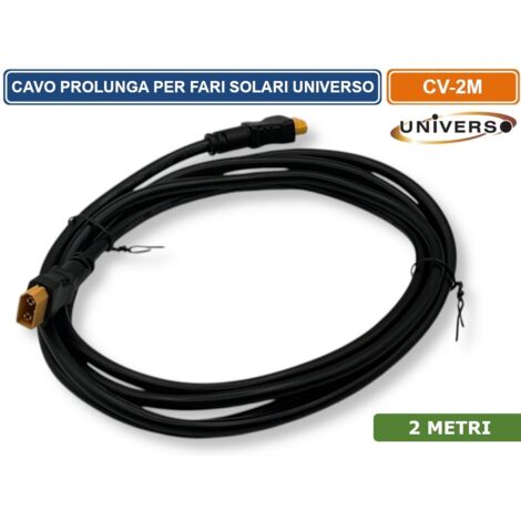CAVO DI CONNESSIONE PROLUNGA 2 METRI PER FARI SOLARI UNIVERSO CON CONNETTORE IP65