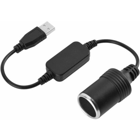 Cavo di conversione (da 5 V a 12 V, 1,2 m) per accendisigari dell'auto, presa USB da viaggio, cavo di conversione di potenza