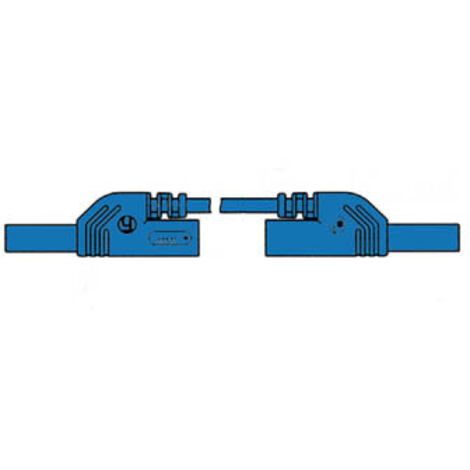 Cavo di misura stampato con contatto schermato 4mm 25cm / blu (mlb-sh/ws 25/1)