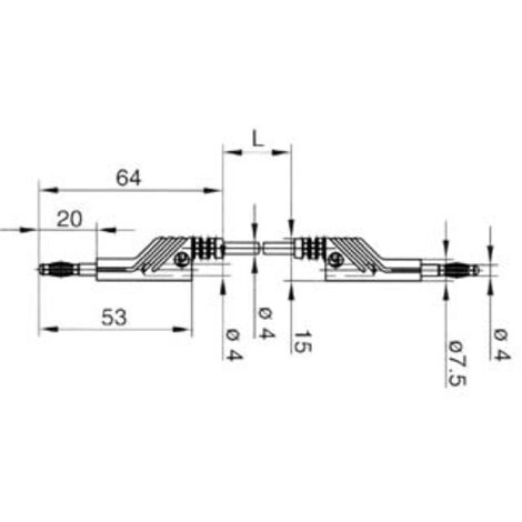 Cavo di misurazione 4mm 100cm giallo mln sil 1001