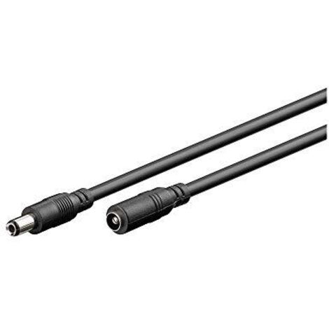 Cavo di prolunga DC, 3 m, nero, con spina cava 5,5 x 2,5 mm. Lunghezza del Cavo 3 m