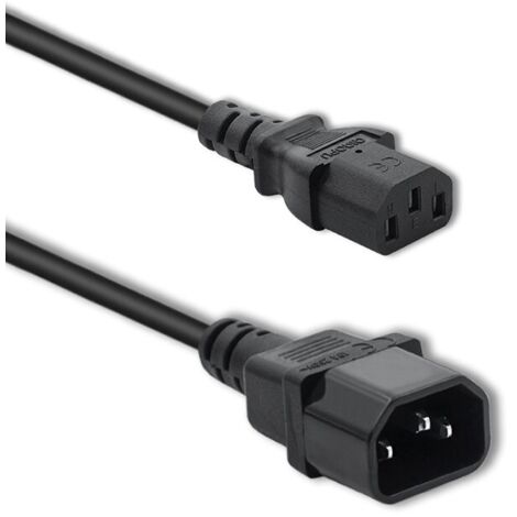 Cavo di prolunga di alimentazione Qoltec IEC C13/C14  3x1,00 mm²  3 m
