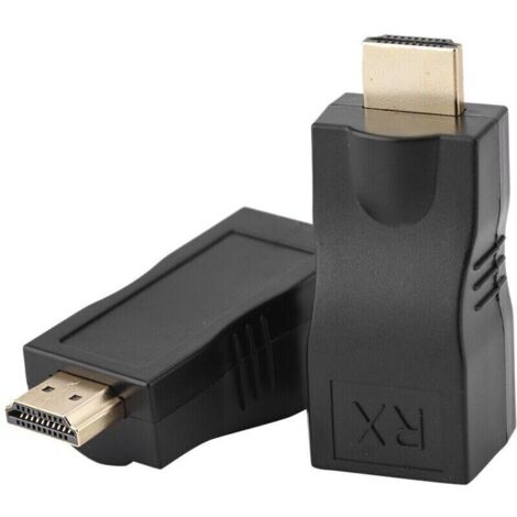 Cavo di prolunga di rete da RJ45 a HDMI 1.4, 30 m su LAN Ethernet Cat 5e/6. Supporta il convertitore da RJ45 a HDMI Cat 3D 4K per PS3, HDTV, HDPC e STB.