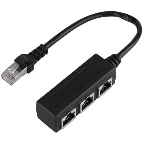 Cavo di prolunga Ethernet da 8 pollici, include accoppiatore Ethernet, cavo LAN RJ45 da 1 maschio a 3 femmine, adattatore di rete Ethernet, cavo di prolunga Ethernet