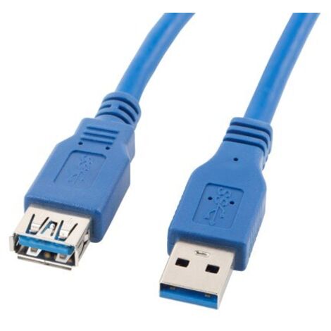 Cavo di prolunga lanberg usb 3.0 maschio femmina 1,8m blu