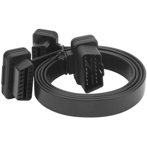 Cavo di prolunga OBD, connettore a 16 pin, strumento diagnostico, adattatore angolato maschio-femmina doppia, 50 cm.