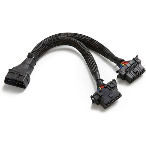Cavo di prolunga splitter OBD II ODB2 a 16 pin (cavo piatto a Y da 30 cm/1 piede)