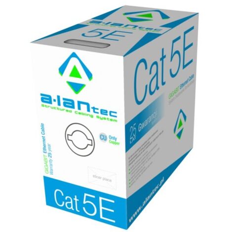 Cavo di Rete Cat5e U/UTP Gris da 305 m A-LAN KIU5PVC305