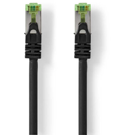 Cavo di rete cat7 sftp rj45 maschio rj45 maschio 100 m senza strappo rotondo lszh nero busta