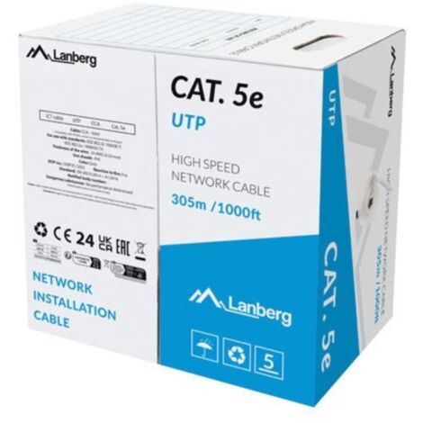 Cavo di rete Lanberg UTP Cat.5e 305m Grigio [AKLAGKS5UTP0021]