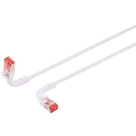 Cavo di rete Lanview RJ45 CAT6A U/FTP 1,5 m bianco, flessibile FLEX-ANGLE, LV-6AFTP-FLEX-ANG-015W