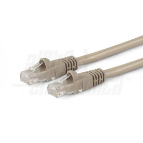 Cavo di rete patch in rame cat. 6 grigio u/utp 2m alpha elettronica 95-708/02gb