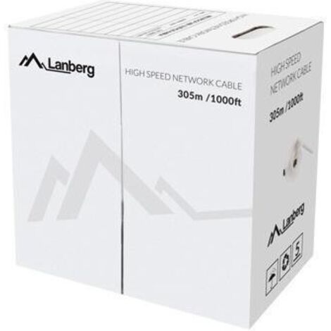 Cavo di Rete Rigido UTP Categoria 5e Lanberg LCU5-12CU-0305-O Arancio 305 m