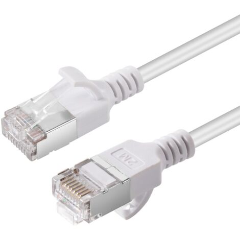 Cavo di rete sottile MicroConnect CAT6A U-FTP, LSZH, 10 m, bianco, V-FTP6A10W-SLIM