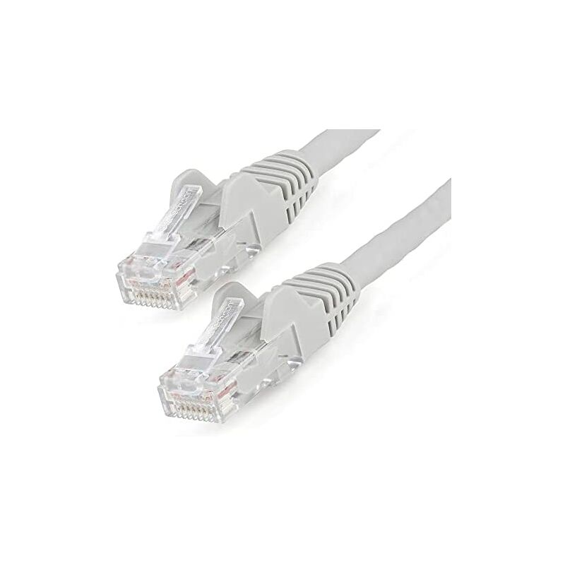 Image of Com Cavo Ethernet CAT6 da 5 m, lszh, cavo di rete 10 Gigabit 650 MHz e 100 w utp PoE senza gancio, senza strappo, con scarico della trazione, grigio,