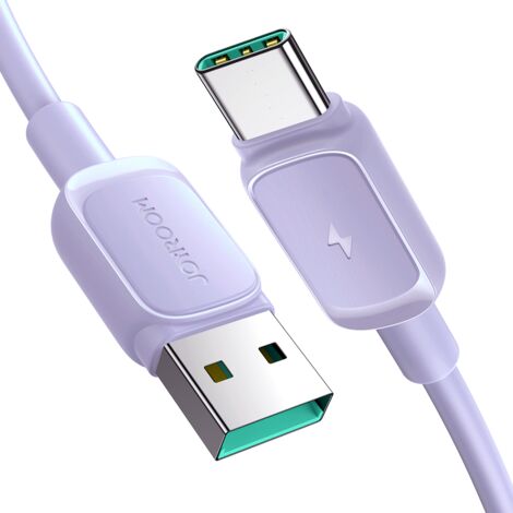 Cavo di ricarica rapida joyroom da usb a a usb c 3 a 12 m - viola
