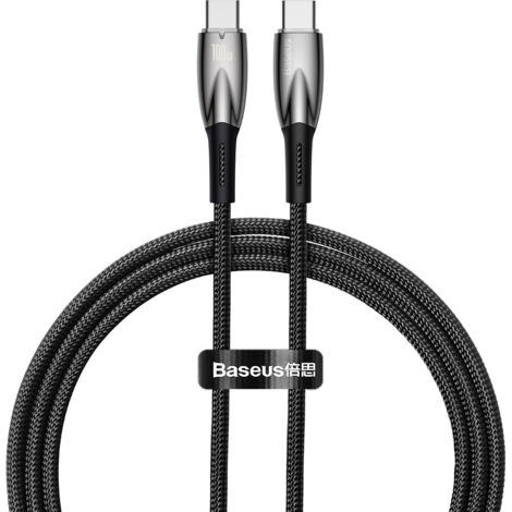 Cavo di ricarica rapida USB-C flessibile e resistente da 100 W, 1 m, nero