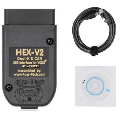 TONCHEAN Cavo diagnostico HEX V2 VCDS VAG COM 25.3 5053 per lettore automatico VW/AUDI/Skoda/Seat (inglese)