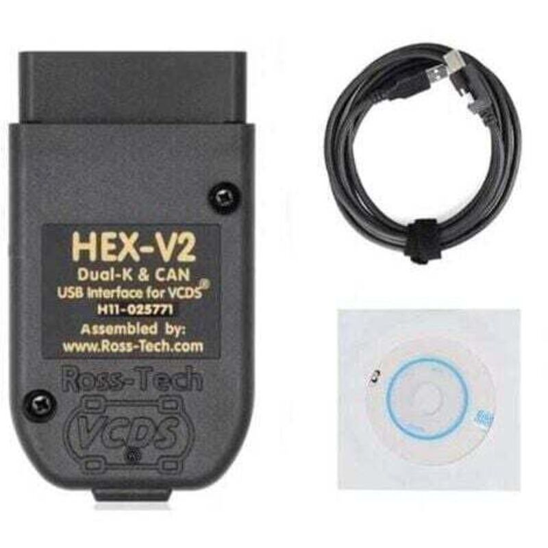 Cavo diagnostico HEX V2 VCDS VAG COM 25.3 5053 per scanner per auto VW/AUDI/Skoda/Seat, cavo USB (inglese)