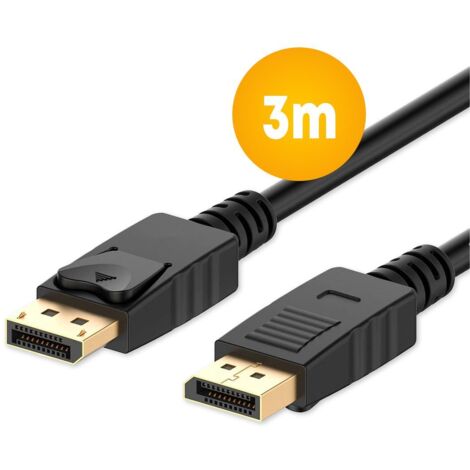 Cavo DisplayPort Placcato in Oro 4K UltraHD Audio e Video in Alta Definizione Compatibile con Monitor e Proiettori fino a 144Hz di Resoluzione 3m