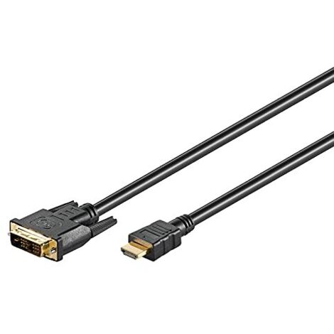 Cavo DVI-D/HDMI™, dorato, Spina DVI-D Single-Link (18 + 1 pin)  connettore HDMI™ (tipo A). Lunghezza del Cavo 1.5 m