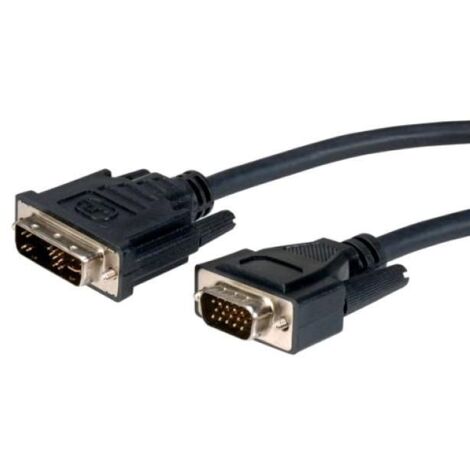Cavo DVI-I/VGA Full HD, placcato nickel, Spina DVI-A (12+5 pin)  Spina VGA (15-pin). Lunghezza del Cavo 3 m